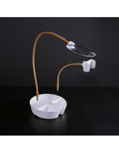 Lampe sur table avec loupe, plateau et pince téléphone Daylight Anita