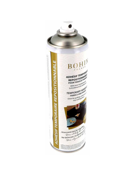 Spray colle textile temporaire Bohin - 500 ml