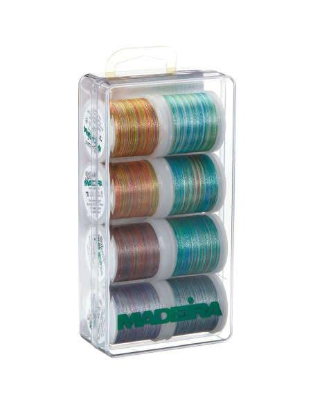 Mini boite de fils à broder Polyneon 40 Multicolor Madeira