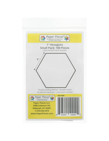 Set de 100 hexagones Paper Pieces 1in