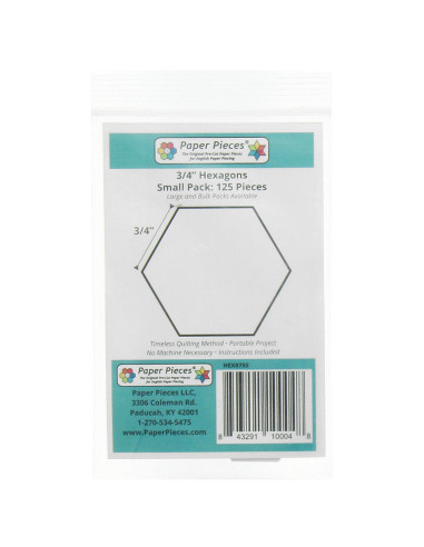 Set de 125 hexagones Paper Pieces 3/4in
