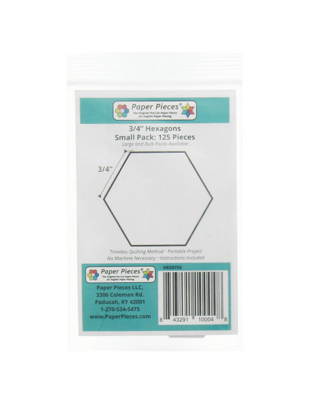 Set de 125 hexagones Paper Pieces 3/4in