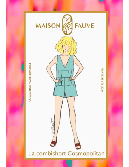 Patron de combishort Cosmopolitain - Maison Fauve