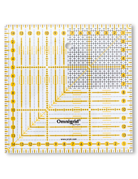 Règle patchwork Omnigrid quadrillage 15  x 15 cm