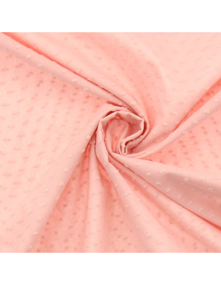 Tissu coton plumetis - Rose