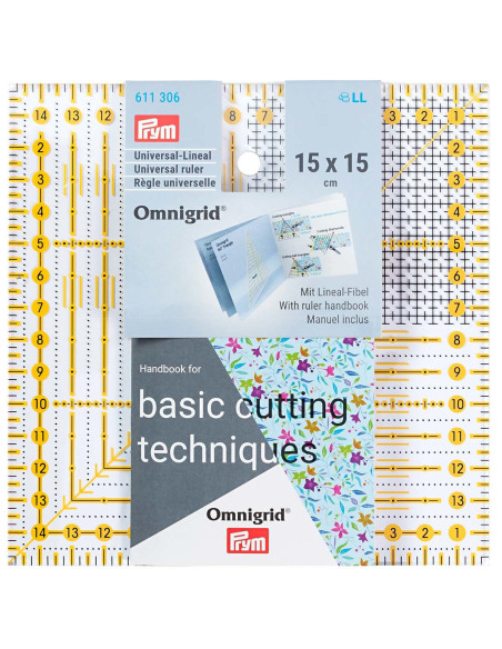 Règle patchwork Omnigrid quadrillage 15  x 15 cm