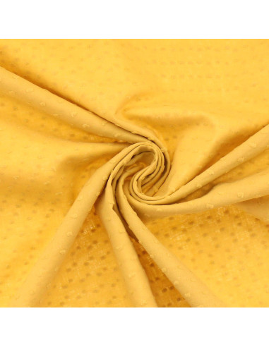 Tissu coton plumetis - Jaune