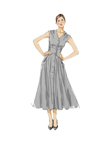 Patron de robe - Vogue 8577