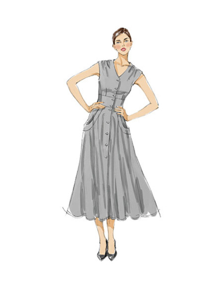 Patron de robe - Vogue 8577