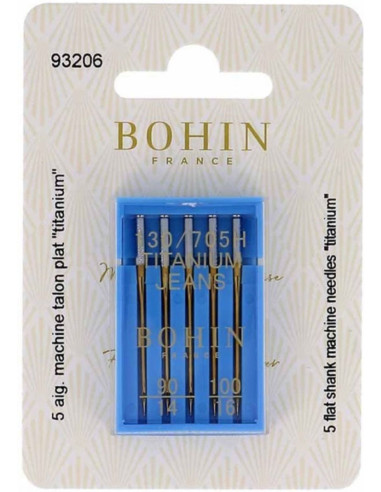 Aiguilles machine titanium spécial jeans Bohin