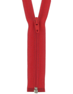 Fermeture séparable nylon super fine - Rouge sang