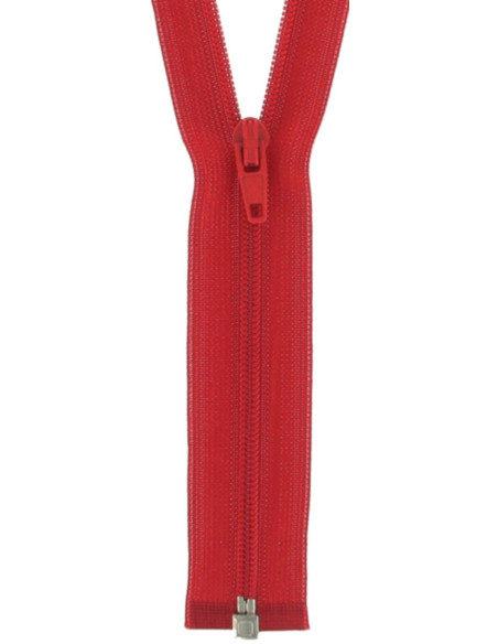 Fermeture séparable nylon super fine - Rouge sang