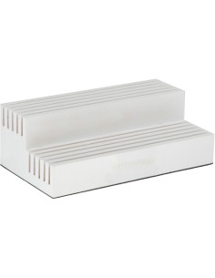 Casier bois blanc avec 10 fentes pour règles patchwork