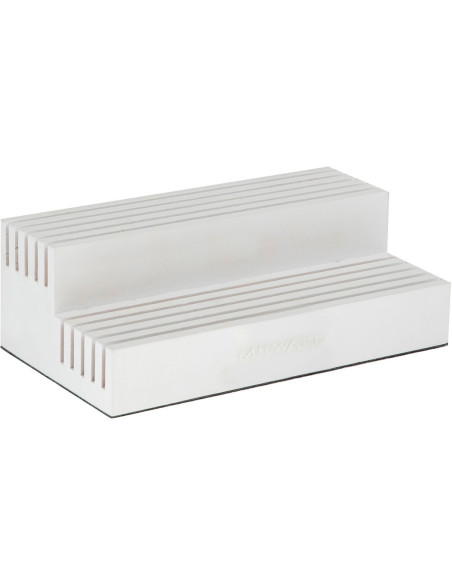 Casier bois blanc avec 10 fentes pour règles patchwork