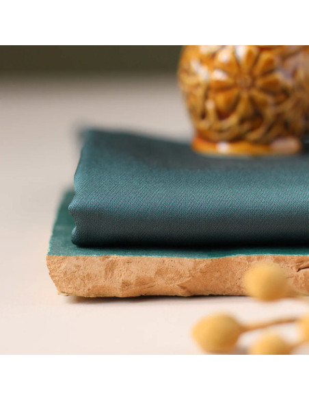 Tissu satin de viscose Paon - La Maison Naïve