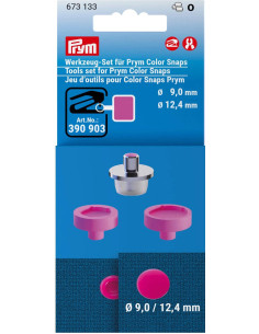 Jeu d´outils pour pose de pressions Color Snaps 9 et 12,4 mm