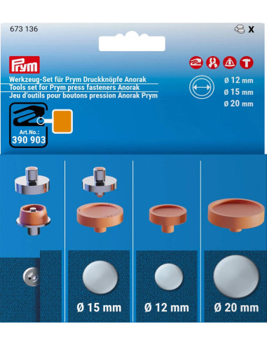Jeu d´outils pour boutons pression Anorak