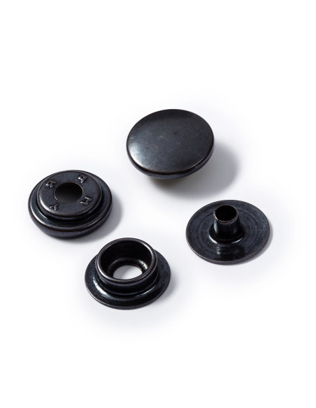 Multipac de 100 boutons pression Sport Camping - Noir