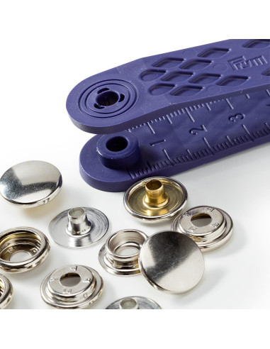 Multipac de 100 boutons pression Sport Camping - Nickel