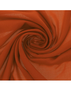 Tissu jersey polyester - Orange brulée