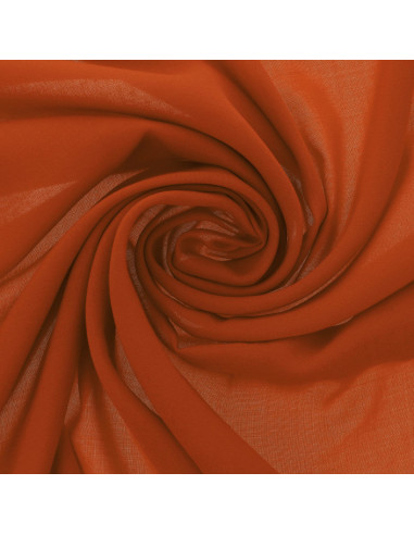 Tissu jersey polyester - Orange brulée