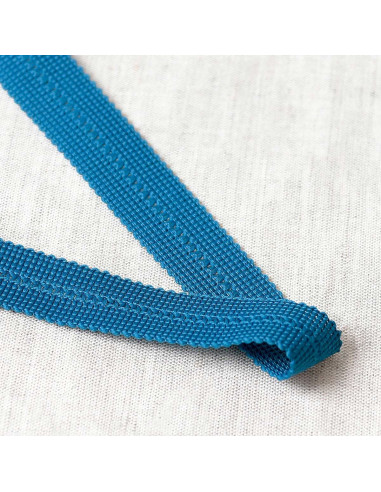 Tresse pré-pliée - Bleu canard