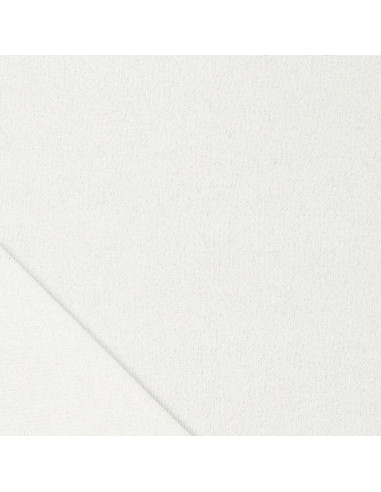 Tissu maille lurex - Blanc cassé