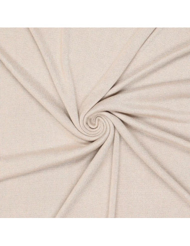 Tissu maille lurex - Naturel