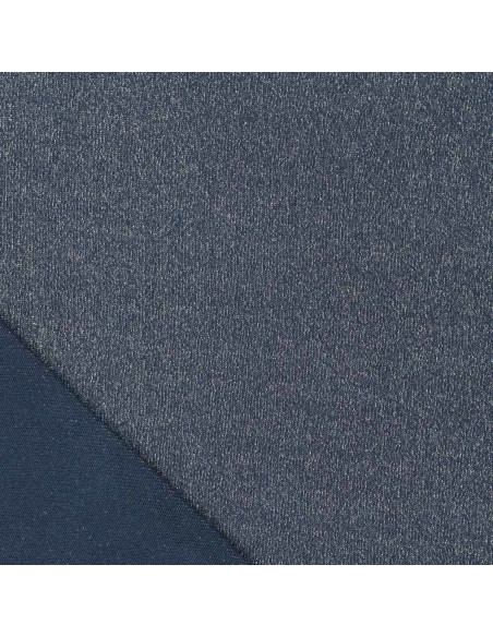 Tissu maille lurex - Bleu