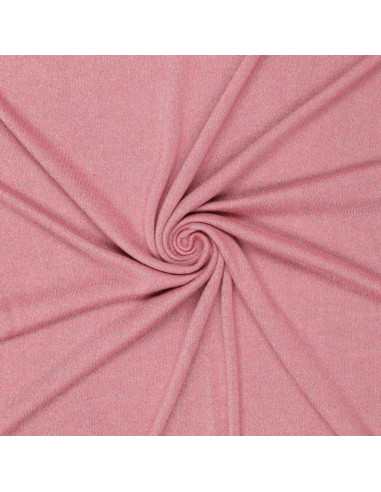 Tissu maille lurex - Rose