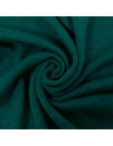 Tissu maille angora - Vert emeraude