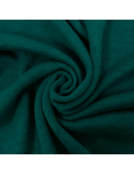 Tissu maille angora - Vert emeraude