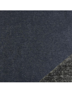 Tissu jegging molleton polaire - Bleu denim