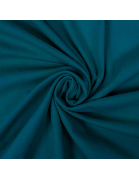 Tissu jersey 100% coton - Bleu pétrole