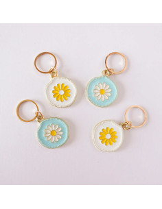 Lot de 4 anneaux marqueurs de maille - Marguerite 2