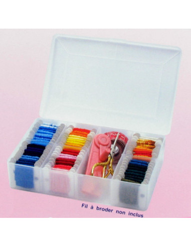 Boite de rangement pour fils à broder - M
