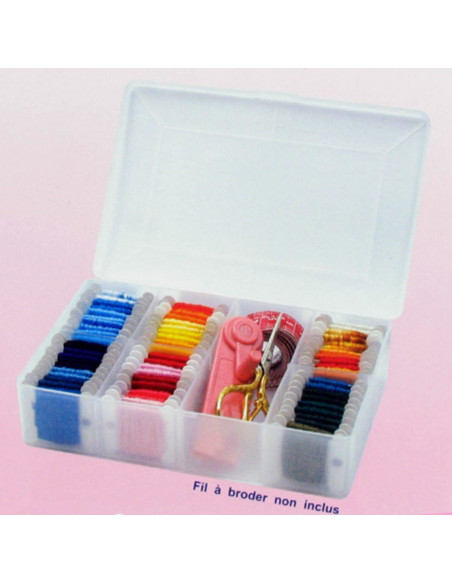 Boite de rangement pour fils à broder - M