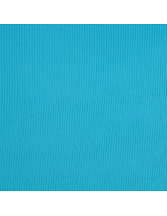 Tissu jersey coton côtelé - Bleu turquoise 2