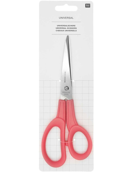 Ciseaux universels rose fluo Rico Design 20 cm