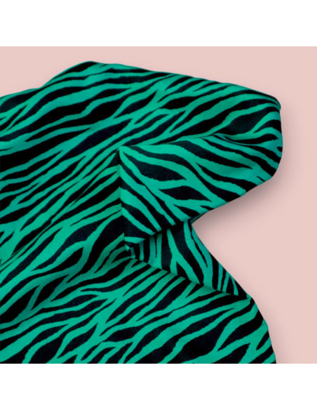 Tissu twill viscose - Zébra Vert