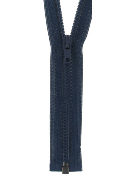 Fermeture séparable nylon super fine - Bleu marine