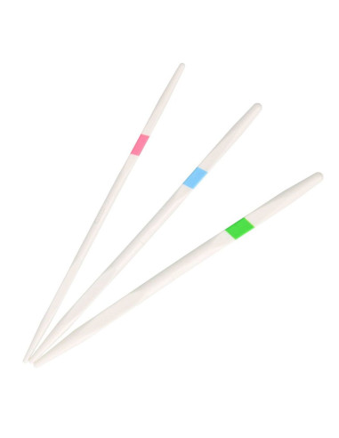 Set de 3 aiguilles torsades avec codes couleurs Tulip