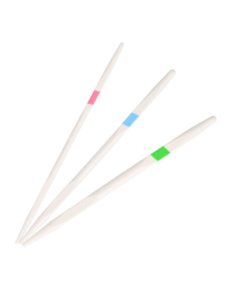 Set de 3 aiguilles torsades avec codes couleurs Tulip