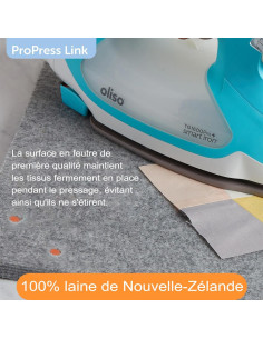 Tapis de repassage en laine évolutif 35 cm x 35 cm Pro Press Link Oliso 2