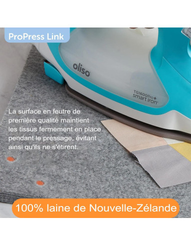 Tapis de repassage en laine évolutif 35 cm x 35 cm Pro Press Link Oliso