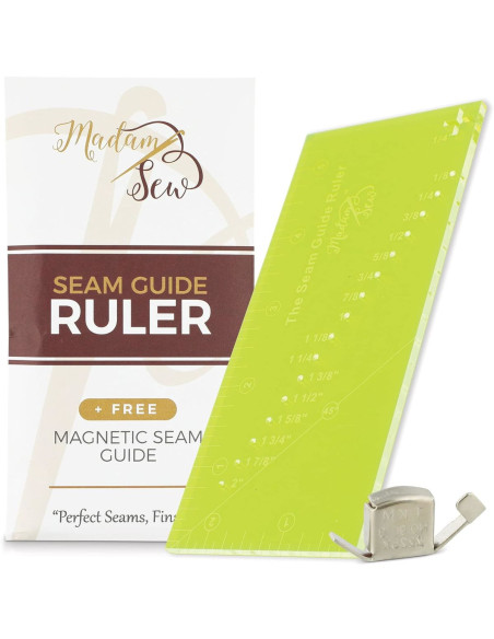 Règle guide de couture avec guide de couture magnétique Madam Sew