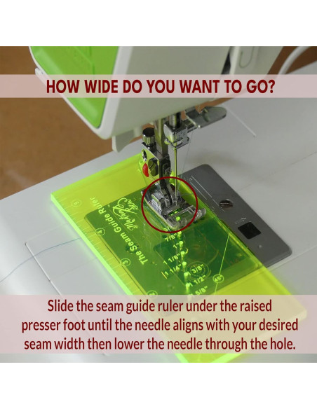 Règle guide de couture avec guide de couture magnétique Madam Sew