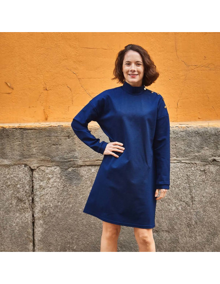 Patron de t-shirt ou robe marinière Quiberon - Ikatee