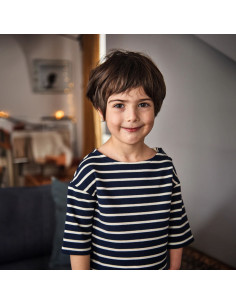 Patron de t-shirt ou robe marinière Quiberon Kids - Ikatee