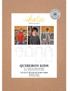 Patron de t-shirt ou robe marinière Quiberon Kids - Ikatee 2